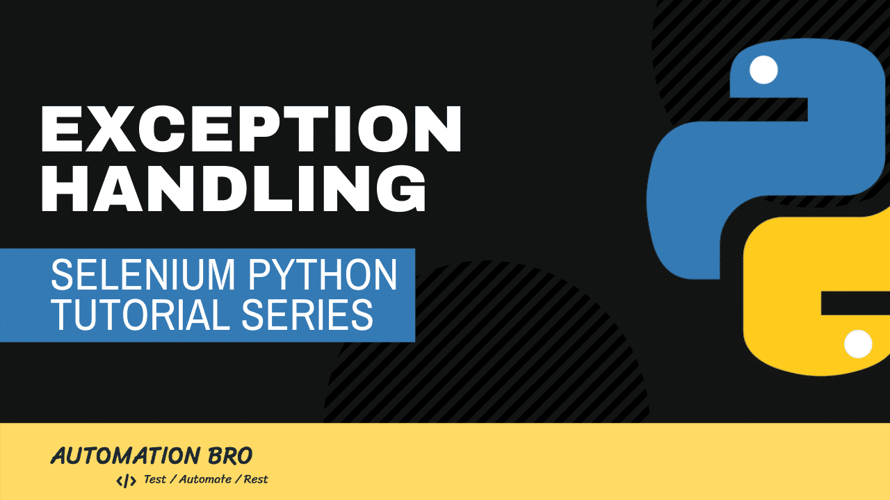 Selenium Python Exception Handling