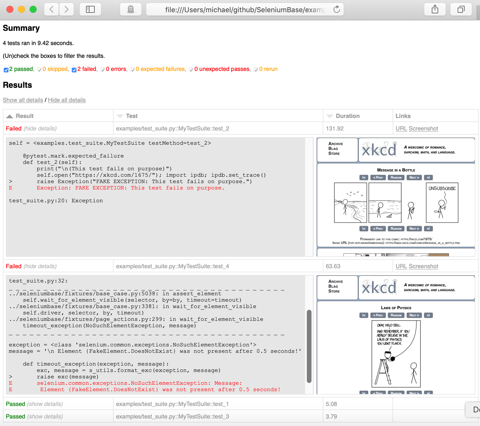 generate html report