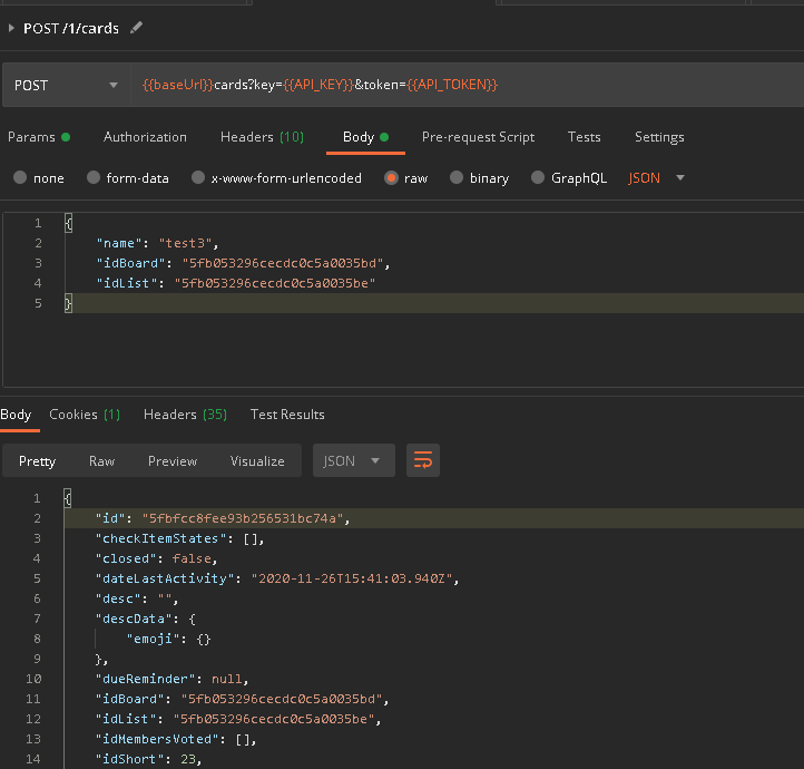 Postman POST Request