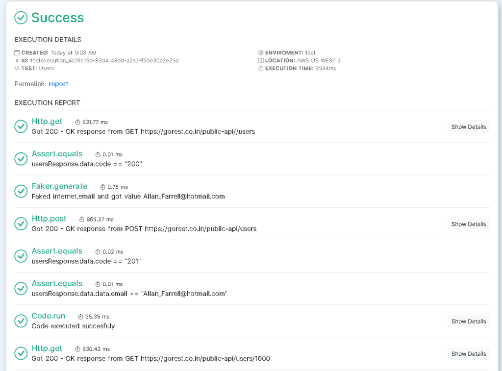 RapidAPI Testing Results