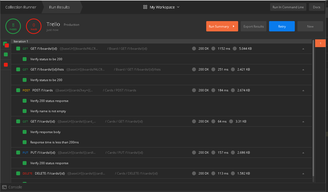 Postman Collection Runner